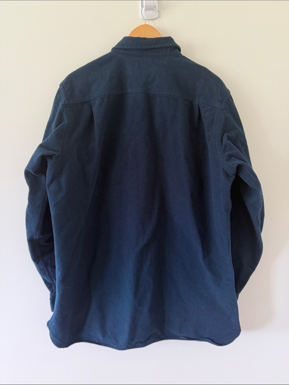 LL BEAN Chamois Slightly Fitted Button Down Shirt Navy Size XL-TALL - Picture 7 of 8